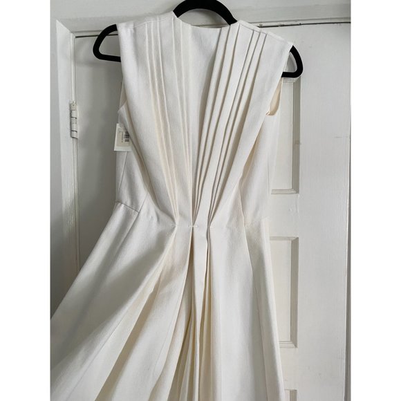 Emilia Wickstead “Madaline” white denim dress with pleated back, size 8UK - Picture 7 of 11